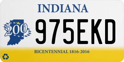 IN license plate 975EKD