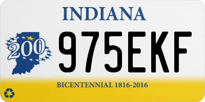 IN license plate 975EKF