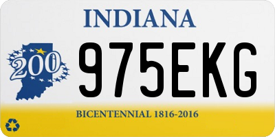 IN license plate 975EKG