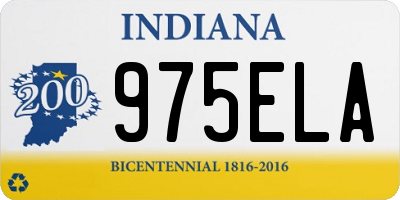 IN license plate 975ELA