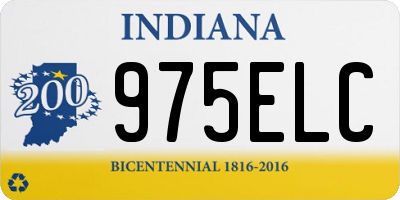 IN license plate 975ELC