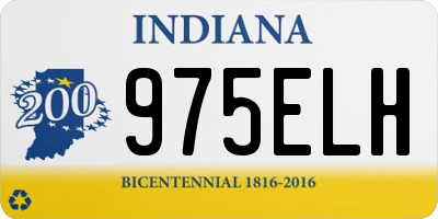 IN license plate 975ELH