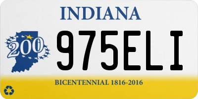 IN license plate 975ELI