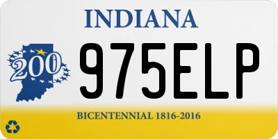 IN license plate 975ELP