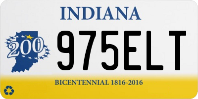 IN license plate 975ELT