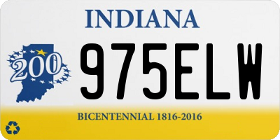 IN license plate 975ELW