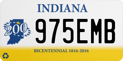 IN license plate 975EMB