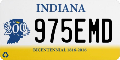 IN license plate 975EMD