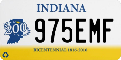 IN license plate 975EMF