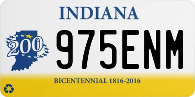 IN license plate 975ENM