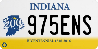 IN license plate 975ENS