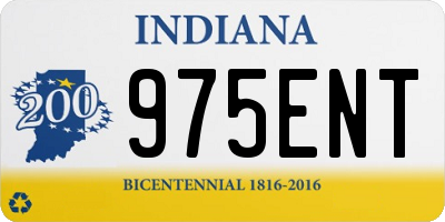 IN license plate 975ENT
