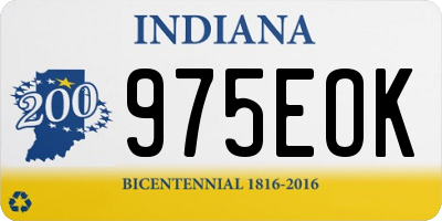 IN license plate 975EOK