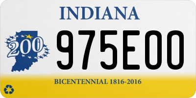 IN license plate 975EOO