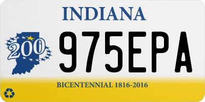 IN license plate 975EPA