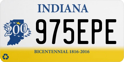 IN license plate 975EPE