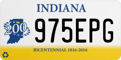 IN license plate 975EPG