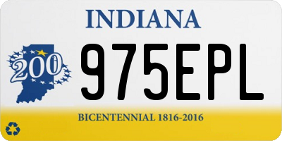 IN license plate 975EPL