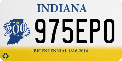 IN license plate 975EPO