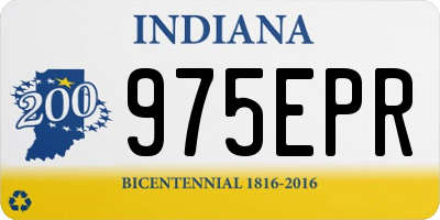 IN license plate 975EPR