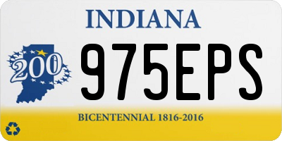 IN license plate 975EPS