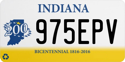 IN license plate 975EPV
