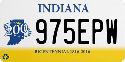 IN license plate 975EPW