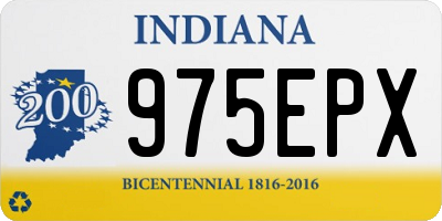 IN license plate 975EPX