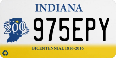 IN license plate 975EPY