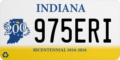 IN license plate 975ERI