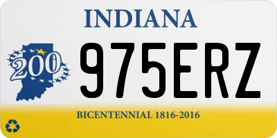 IN license plate 975ERZ