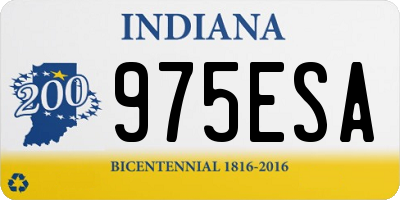 IN license plate 975ESA