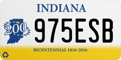 IN license plate 975ESB
