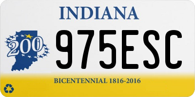 IN license plate 975ESC