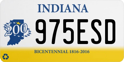 IN license plate 975ESD