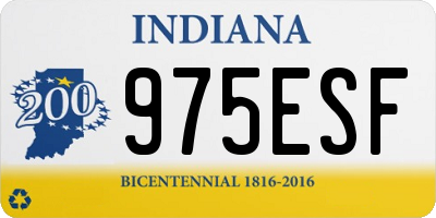 IN license plate 975ESF