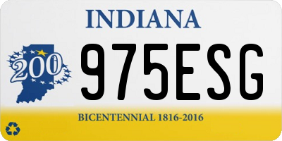 IN license plate 975ESG