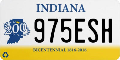 IN license plate 975ESH