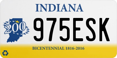 IN license plate 975ESK
