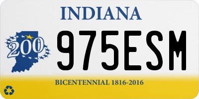 IN license plate 975ESM