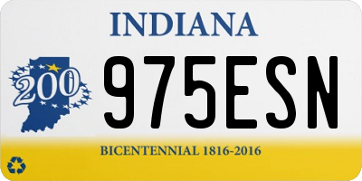 IN license plate 975ESN