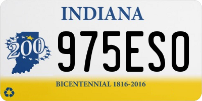 IN license plate 975ESO