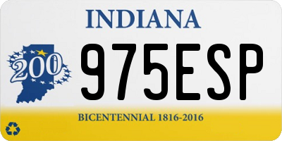 IN license plate 975ESP