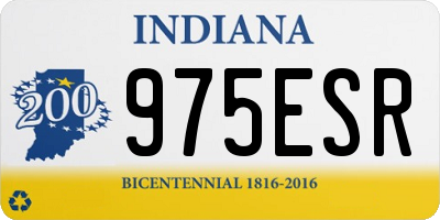IN license plate 975ESR