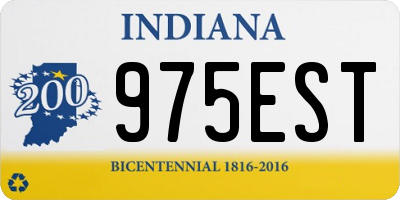 IN license plate 975EST
