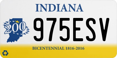 IN license plate 975ESV