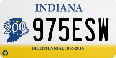 IN license plate 975ESW