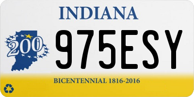 IN license plate 975ESY