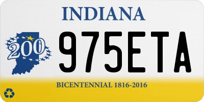 IN license plate 975ETA
