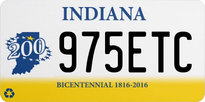 IN license plate 975ETC